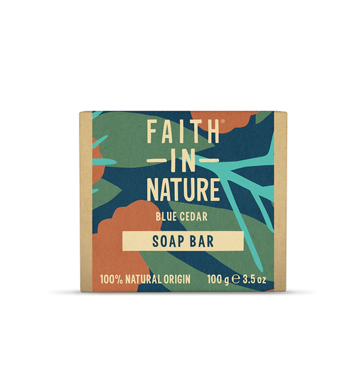 Faith In Nature Blue Cedar Soap Bar 100g - Dennis the Chemist