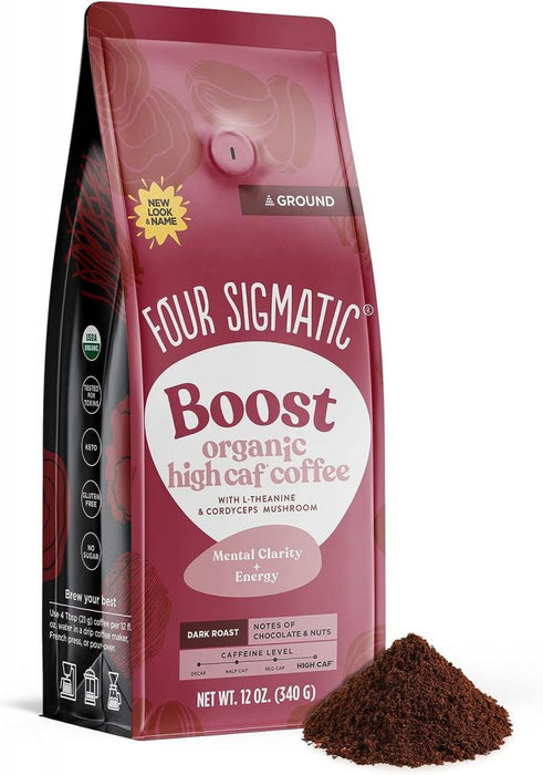 Four Sigmatic Boost Organic High Caf Coffee with L-Theanine & Cordyceps Mushroom 340g - Dennis the Chemist