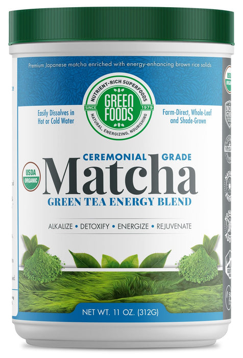 Green Foods Matcha Green Tea Energy Blend 312g - Dennis the Chemist