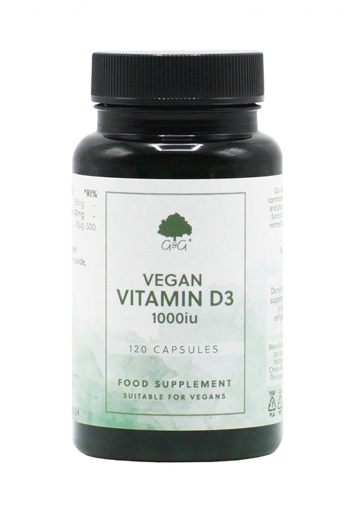 G&G Vitamins Vegan Vitamin D3 1000iu 120's - Dennis the Chemist