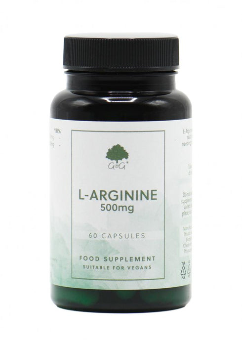 G&G Vitamins L-Arginine 500mg 60's - Dennis the Chemist