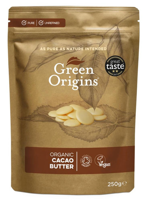 Green Origins Organic Cacao Butter 250g - Dennis the Chemist