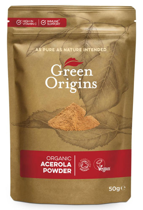 Green Origins Organic Acerola Powder 50g - Dennis the Chemist