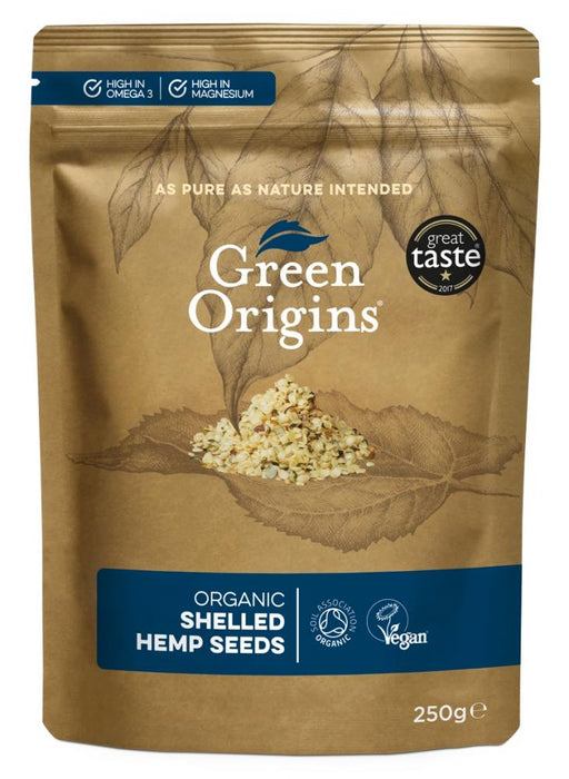 Green Origins Organic Shelled Hemp Seeds 250g - Dennis the Chemist