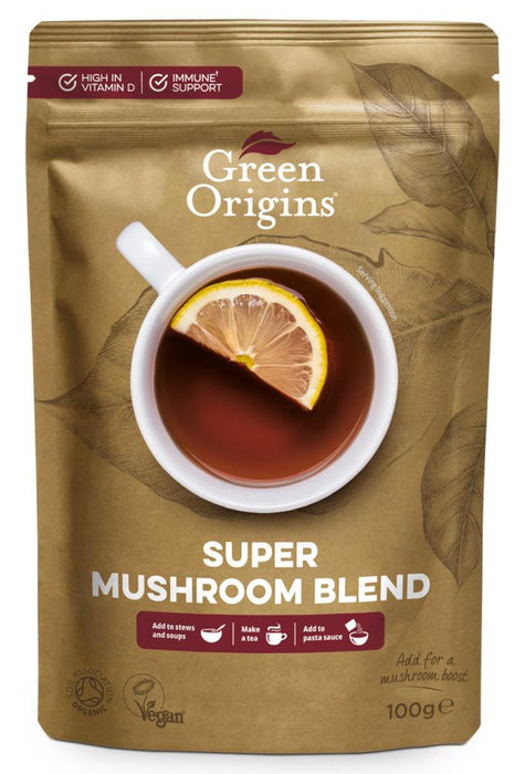 Green Origins Organic Super Mushroom Blend 100g - Dennis the Chemist