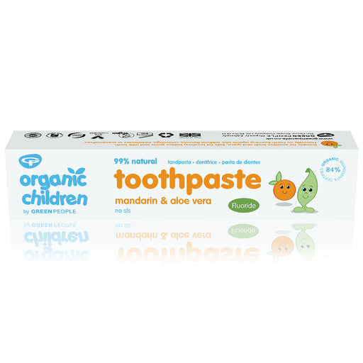 Green People Organic Children Toothpaste Mandarin and Aloe Vera  with Fluoride 50ml - Dennis the Chemist