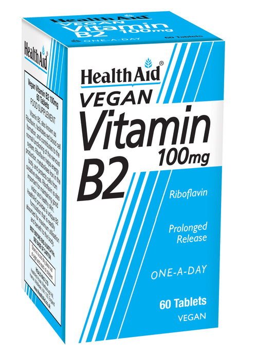 Health Aid Vegan Vitamin B2 100mg 60's - Dennis the Chemist