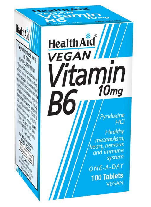 Health Aid Vegan Vitamin B6 10mg 100's - Dennis the Chemist