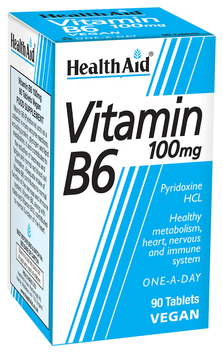 Health Aid Vitamin B6 100mg 90's - Dennis the Chemist