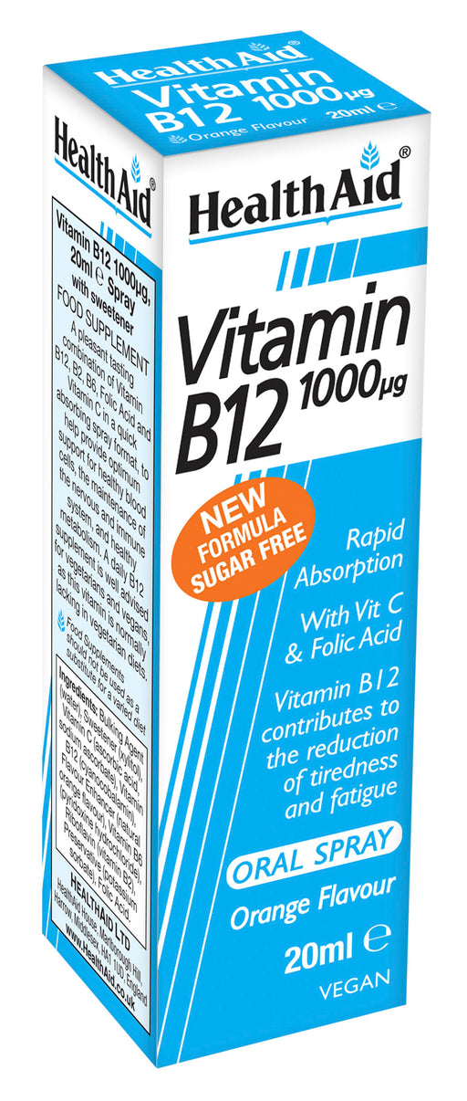 Health Aid Vitamin B12 1000ug Oral Spray 20ml - Dennis the Chemist