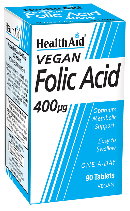 Health Aid Vegan Folic Acid 400ug 90's - Dennis the Chemist