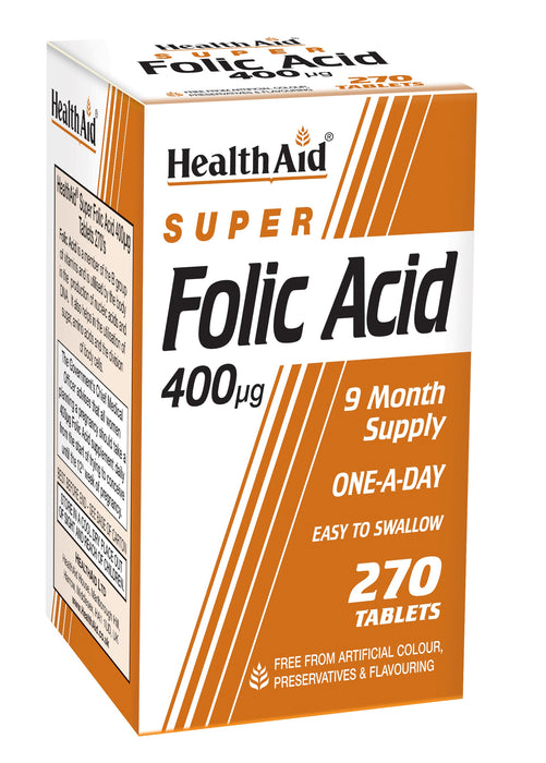Health Aid Super Folic Acid 400ug  270's - Dennis the Chemist