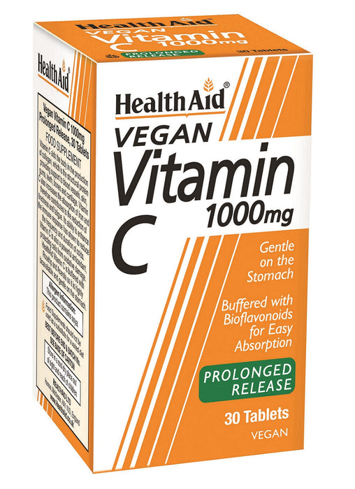 Health Aid Vegan Vitamin C 1000mg Prolonged Release 30's - Dennis the Chemist