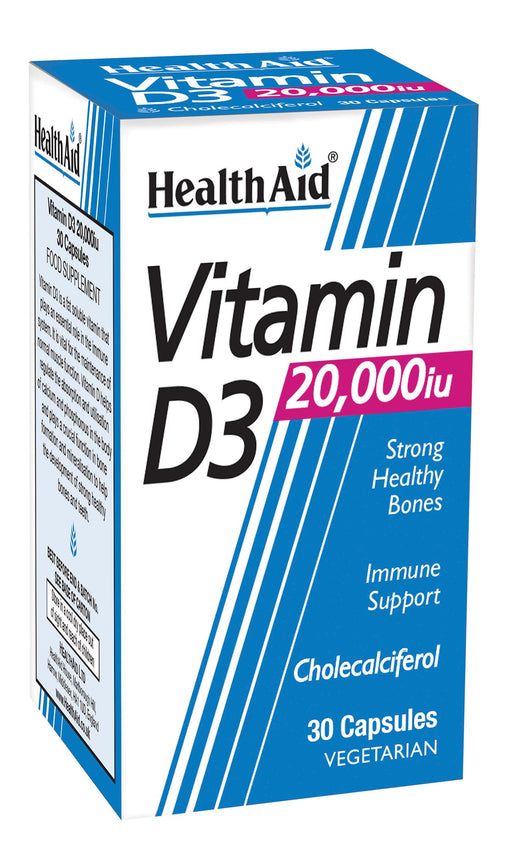 Health Aid Vitamin D3 20,000iu 30's - Dennis the Chemist