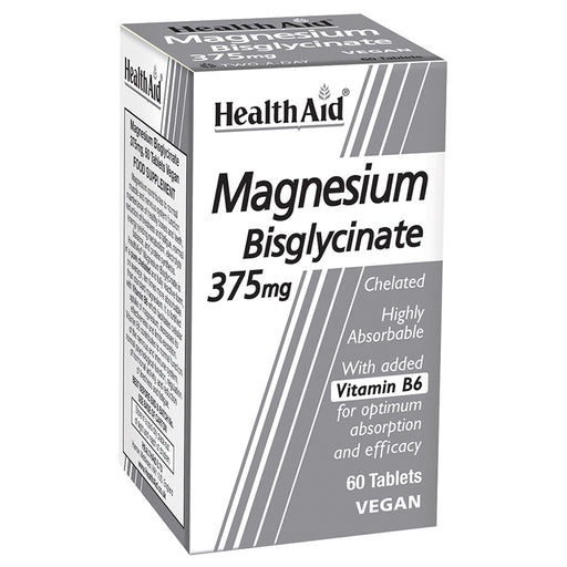 Health Aid Magnesium Bisglycinate 375mg 60's - Dennis the Chemist