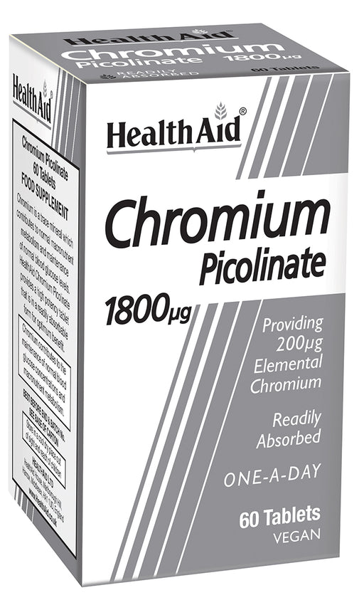 Health Aid Chromium Picolinate 1800ug 60's - Dennis the Chemist