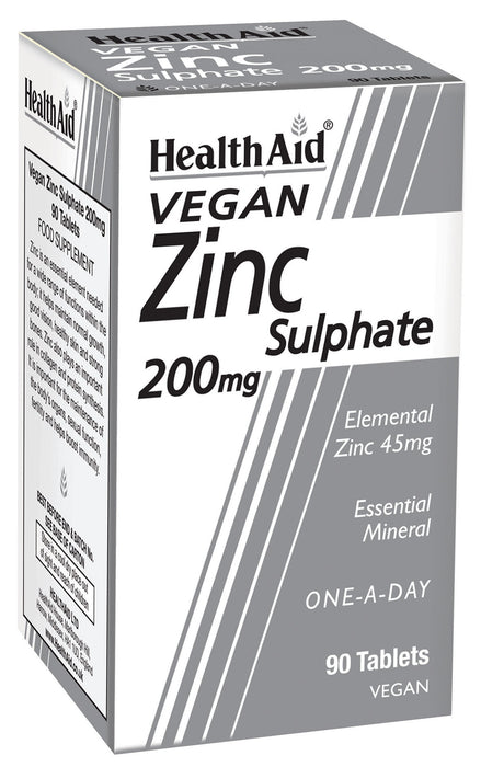 Health Aid Zinc Sulphate 200mg 90's - Dennis the Chemist