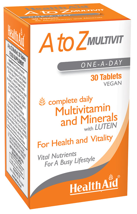 Health Aid A to Z Multivit with Lutein 30's - Dennis the Chemist