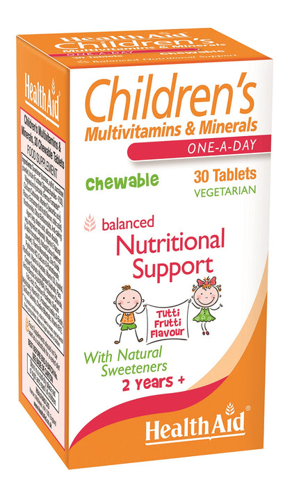 Health Aid Children's Multivitamins & Minerals Tutti Fruity Flavour 30's - Dennis the Chemist