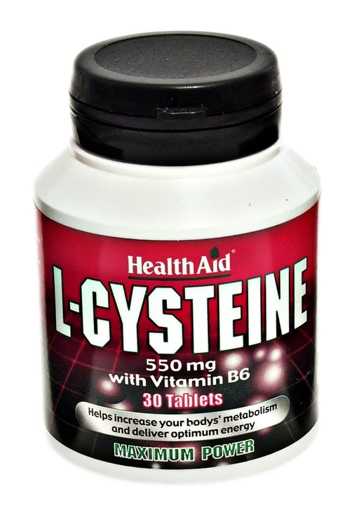 Health Aid L-Cysteine 550mg with Vitamin B6  30's - Dennis the Chemist