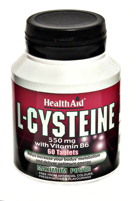 L-Cysteine 550mg with Vitamin B6  60's - Dennis the Chemist