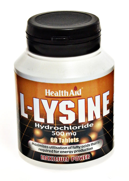 Health Aid L-Lysine Hydrochloride 500mg  60's - Dennis the Chemist