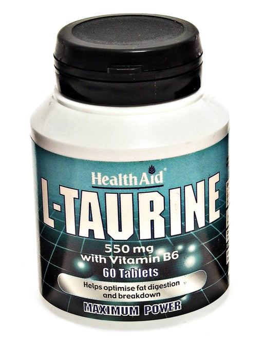 Health Aid L-Taurine 550mg with Vitamin B6   60's - Dennis the Chemist