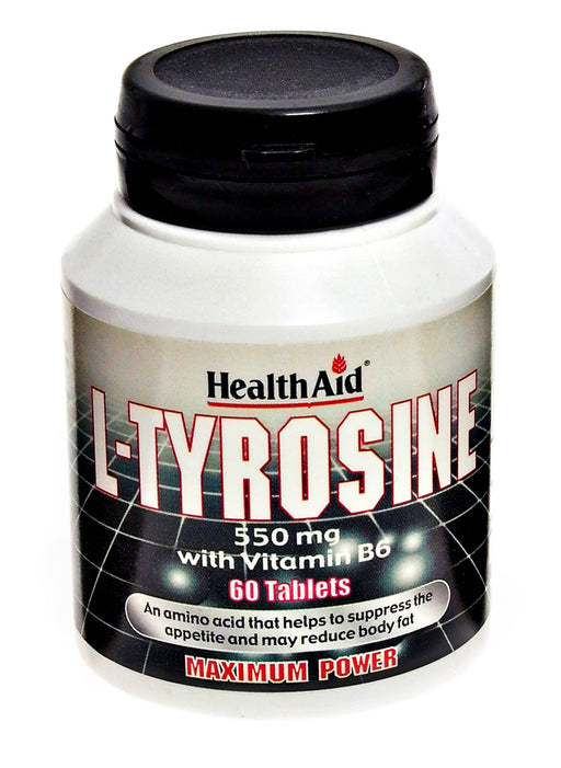 Health Aid L-Tyrosine & Vitamin B6 550mg 60's - Dennis the Chemist
