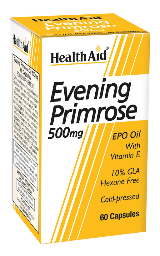 Health Aid Evening Primrose Oil 500mg with Vitamin E   60's - Dennis the Chemist