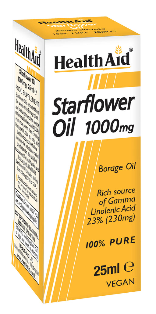 Health Aid Starflower Oil 1000mg 25ml - Dennis the Chemist