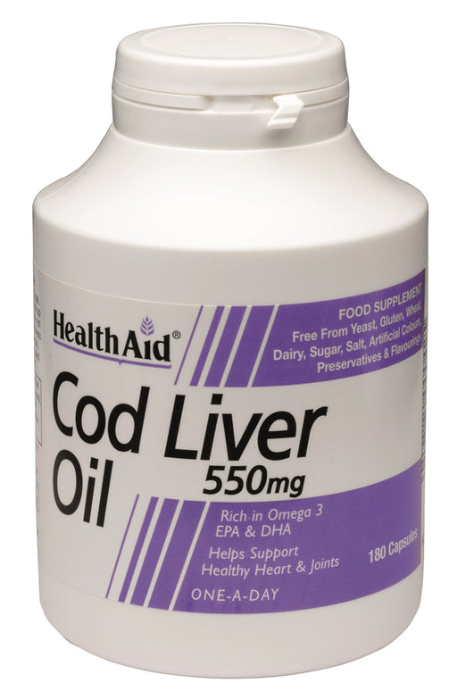 Health Aid Cod Liver Oil 550mg 180's - Dennis the Chemist