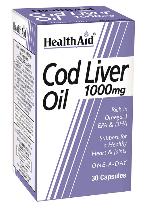 Health Aid Cod Liver Oil 1000mg  30's - Dennis the Chemist