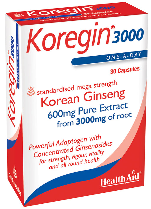 Koregin3000 Korean Ginseng 600mg  30's - Dennis the Chemist