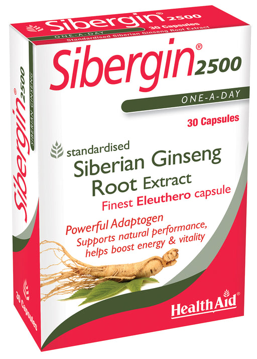 Health Aid Sibergin 2500 Siberian Ginseng Root Extract 30's - Dennis the Chemist