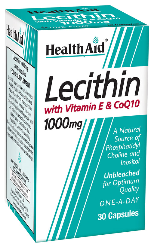 Health Aid Lecithin with Vitamin E & CoQ10 1000mg  30's - Dennis the Chemist
