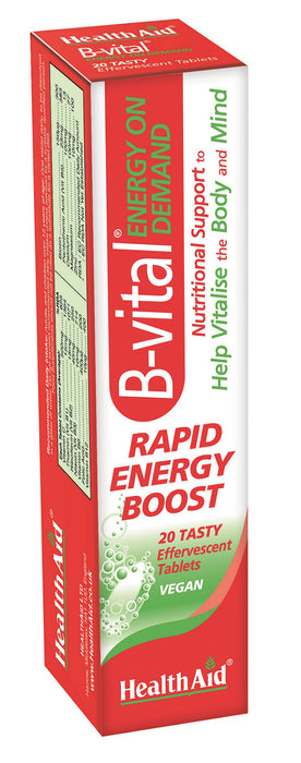 Health Aid B-vital Rapid Energy Boost Effervescent 20's - Dennis the Chemist