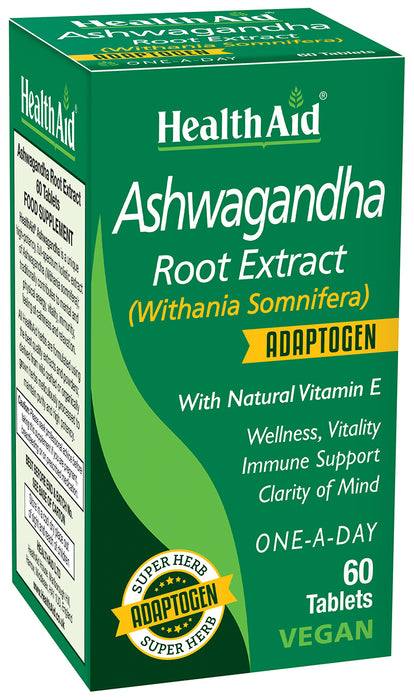 Health Aid Ashwagandha Root Extract 60's - Dennis the Chemist