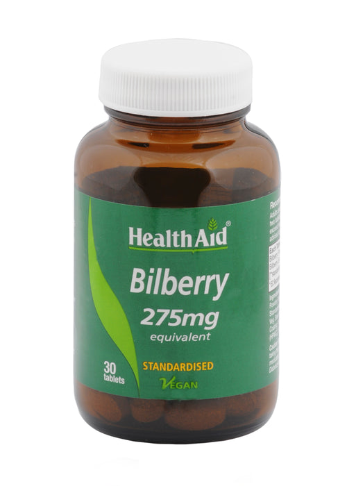 Health Aid Bilberry 275mg 30's - Dennis the Chemist