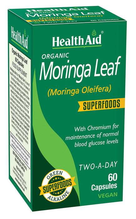 Health Aid Organic Moringa Leaf Superfoods  60's - Dennis the Chemist