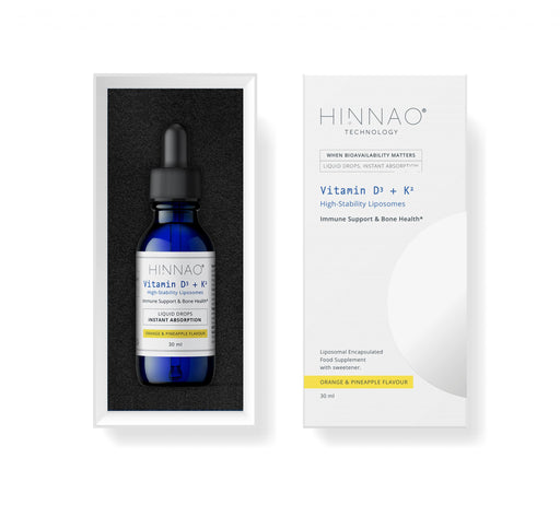 HINNAO Technology Vitamin D3 + K2 Orange & Pineapple Flavour 30ml - Dennis the Chemist