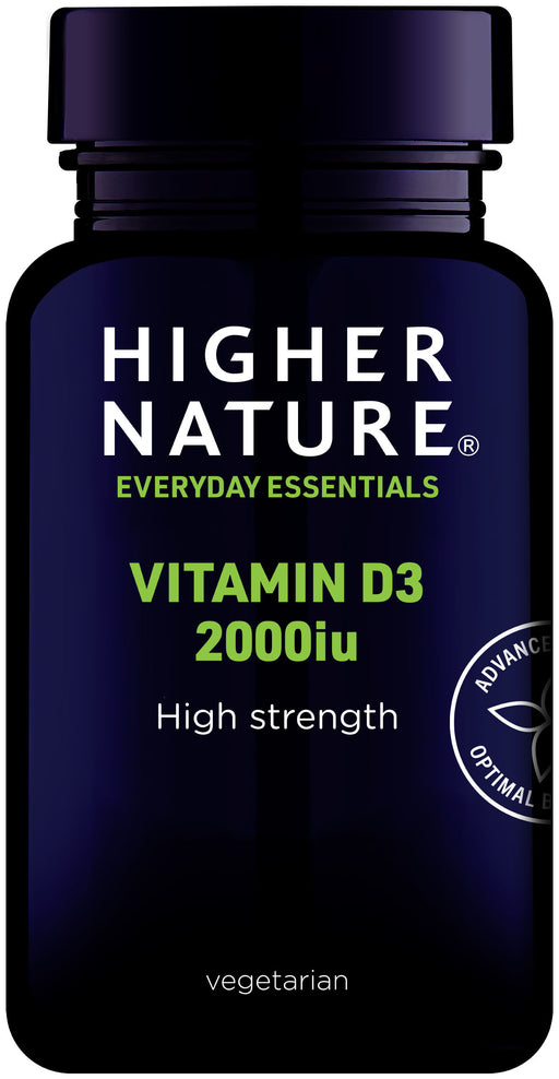 Higher Nature Vitamin D3 2000iu (High Strength) 60's - Dennis the Chemist
