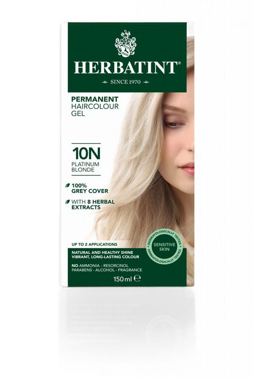 Herbatint Permanent Hair Colour Gel 10N Platinum Blonde 150ml - Dennis the Chemist
