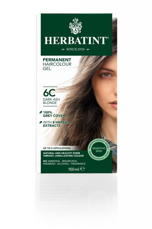 Herbatint Permanent Hair Colour Gel 6C Dark Ash Blonde 150ml - Dennis the Chemist