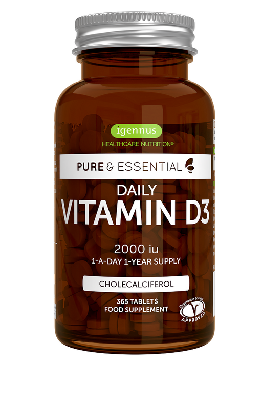 Pure & Essential Daily Vitamin D3 2000iu 365's - Dennis the Chemist