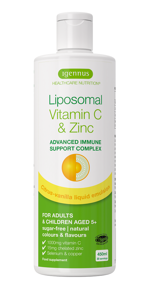 Igennus Liposomal Vitamin C 1000mg & Zinc 450ml - Dennis the Chemist