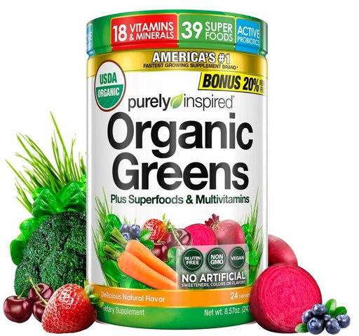 Organic Greens Plus Superfoods & Multivitamins, Unflavored - 243g - Dennis the Chemist