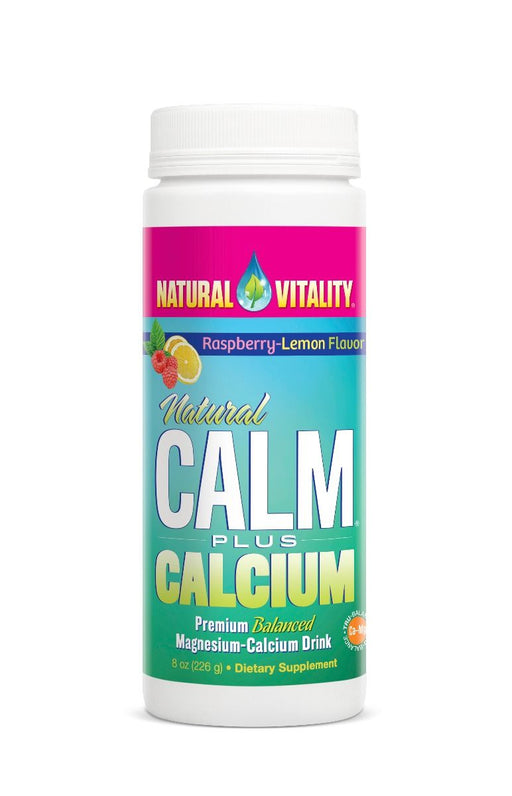 Natural Calm Plus Calcium, Raspberry Lemon - 226g - Dennis the Chemist
