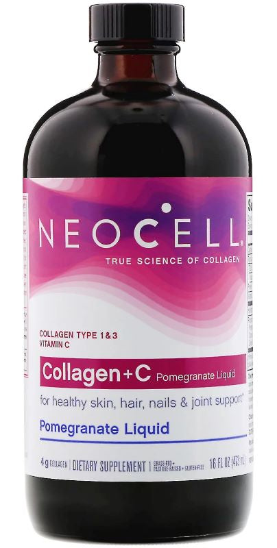 Collagen + C, Pomegranate Liquid - 473 ml. - Dennis the Chemist