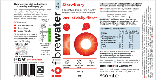 ió fibrewater ió fibrewater Strawberry 500ml SINGLE - Dennis the Chemist