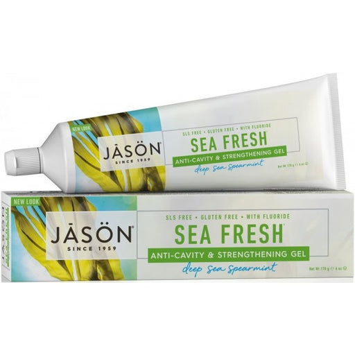 Jason Sea Fresh Anti-Cavity & Strengthening Gel Deep Sea Spearmint (With Fluoride) 170g - Dennis the Chemist